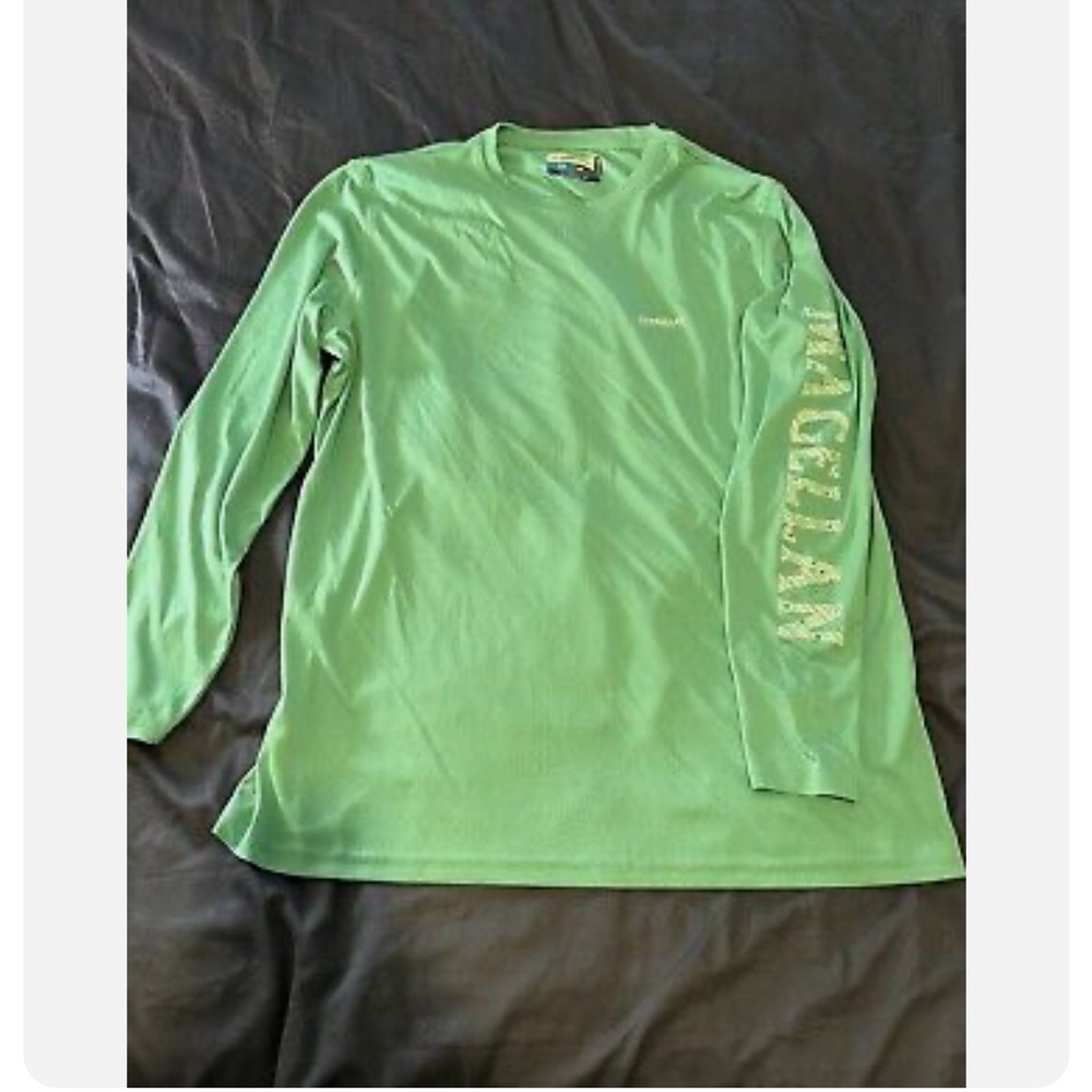 Magellan Outdoors Womens Large Boyfriend Fit Long Sleeve Shirt Fish Gear